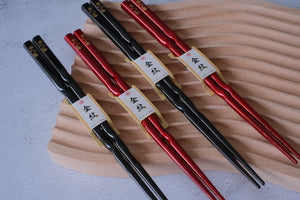 Premium Natural Wood Twist Top Sakura His & Hers Chopsticks Set