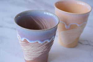 Camellia Kiln Tsubaki Hideki Crystal Bottomed Pair Short Tumbler Cup Set