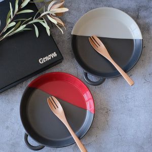 Genova Red & White Pasta/ Grill Plate Gift Set