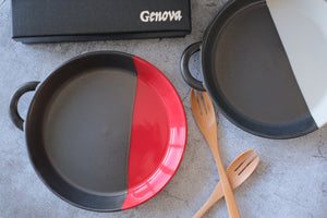 Genova Red & White Pasta/ Grill Plate Gift Set