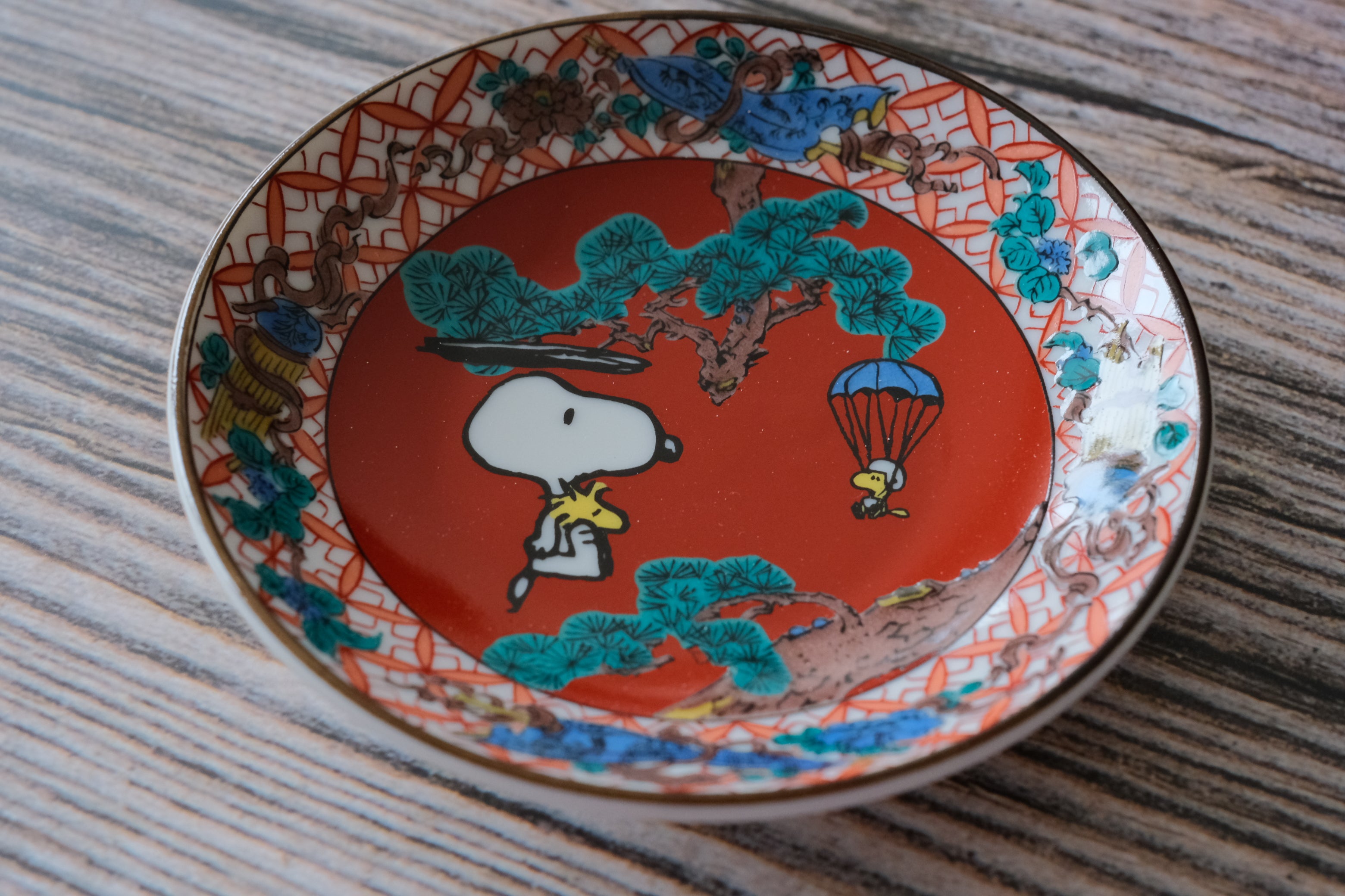 Peanuts Snoopy Japan Kutaniyaki Wagashi Plates