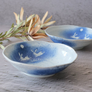 Splash Ink Moon Rabbit Serving Bowl