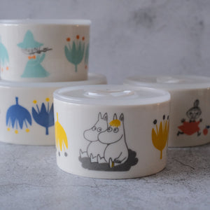 PRE-ORDER Yamaka Moomin Spring 4 Piece Ceramic Airtight Storage Container/ Lunch Canister