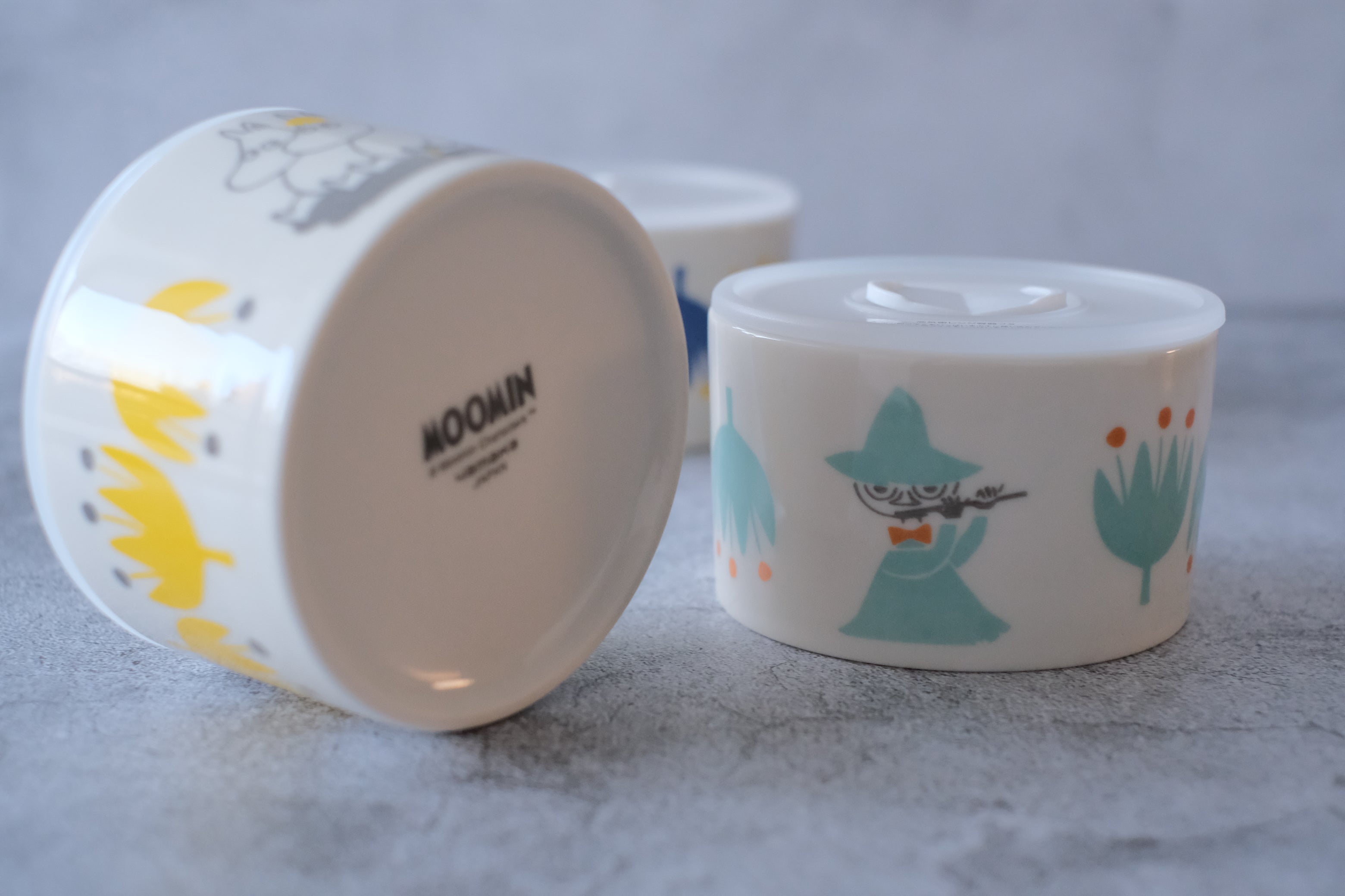 PRE-ORDER Yamaka Moomin Spring 4 Piece Ceramic Airtight Storage Container/ Lunch Canister