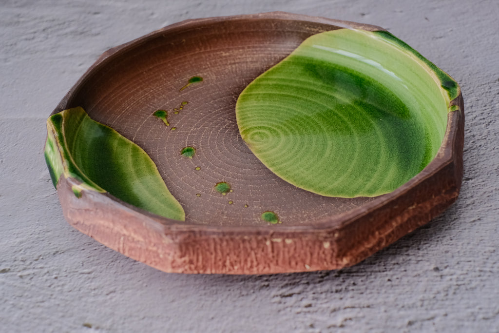Wabi Sabi Forest Stream Tree Trunk Serving Plate Object of Living
