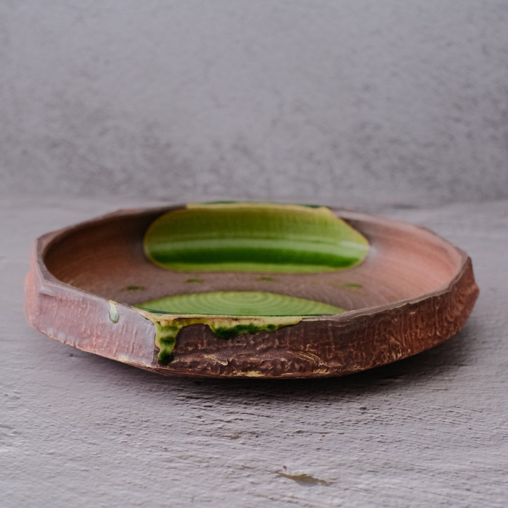 Wabi Sabi Forest Stream Tree Trunk Serving Plate Object of Living