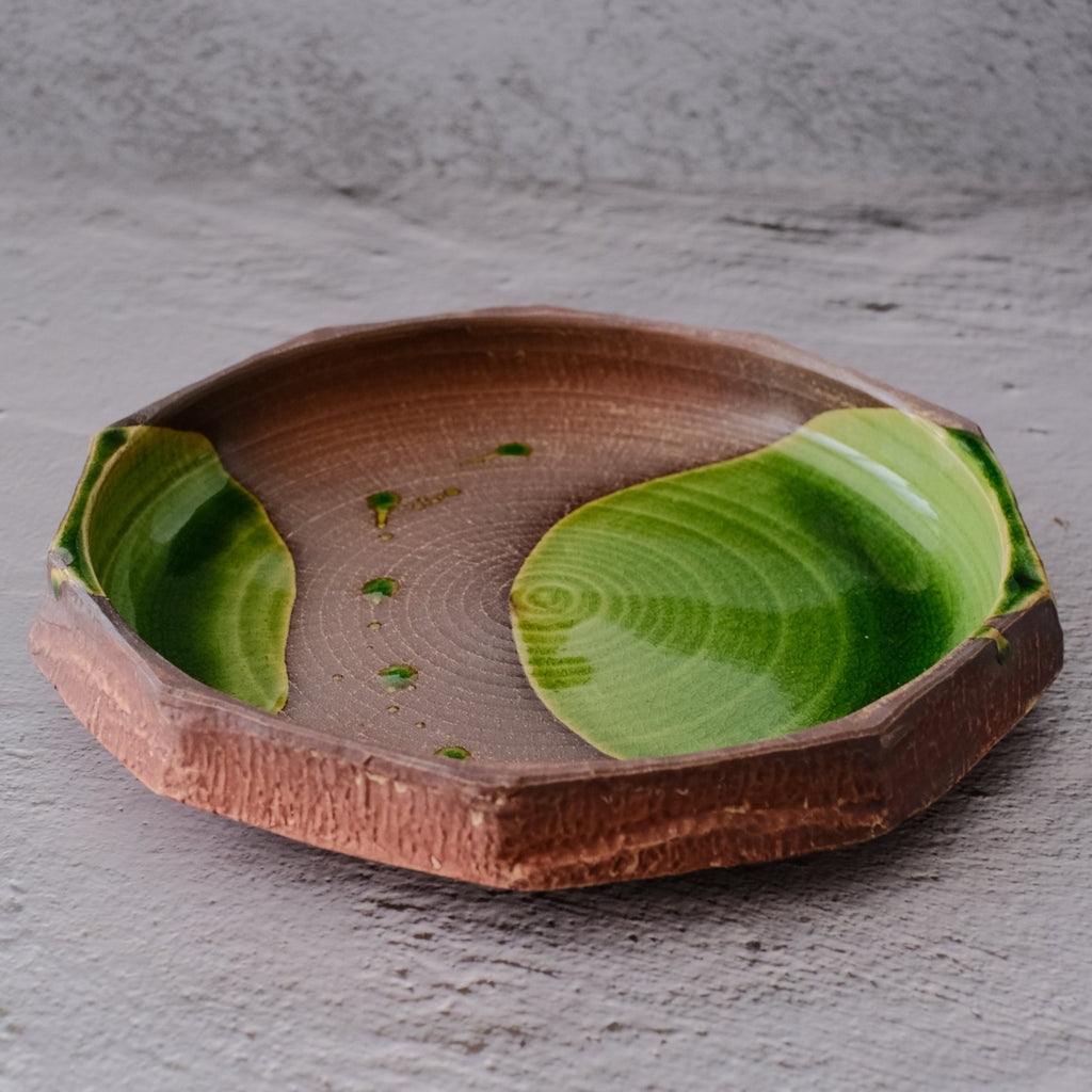 Wabi Sabi Forest Stream Tree Trunk Serving Plate Object of Living