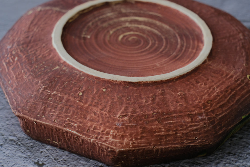Wabi Sabi Forest Stream Tree Trunk Serving Plate Object of Living