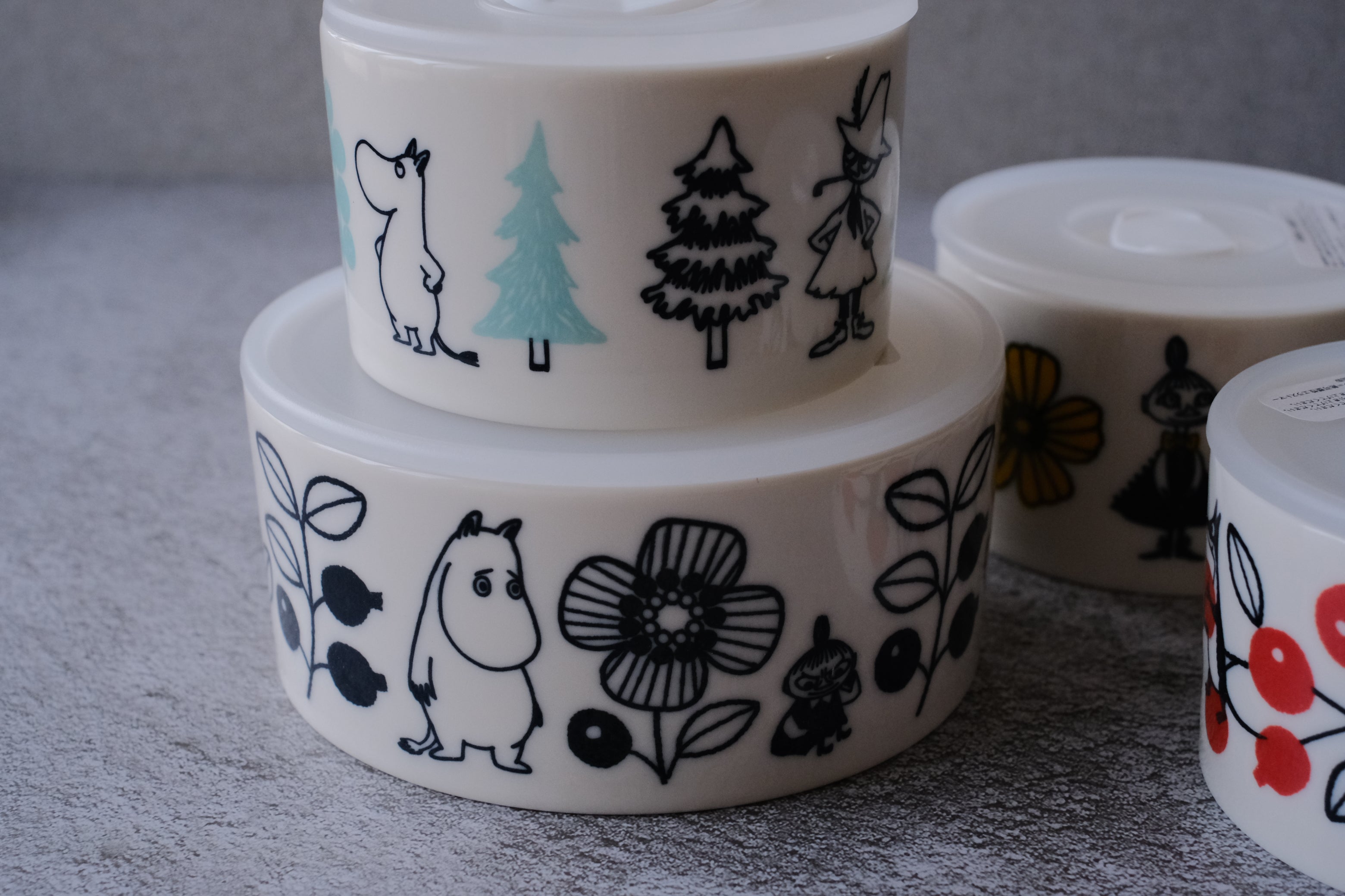 Yamaka Moomin Nordia 4 Piece Ceramic Airtight Storage Container/ Lunch Canister