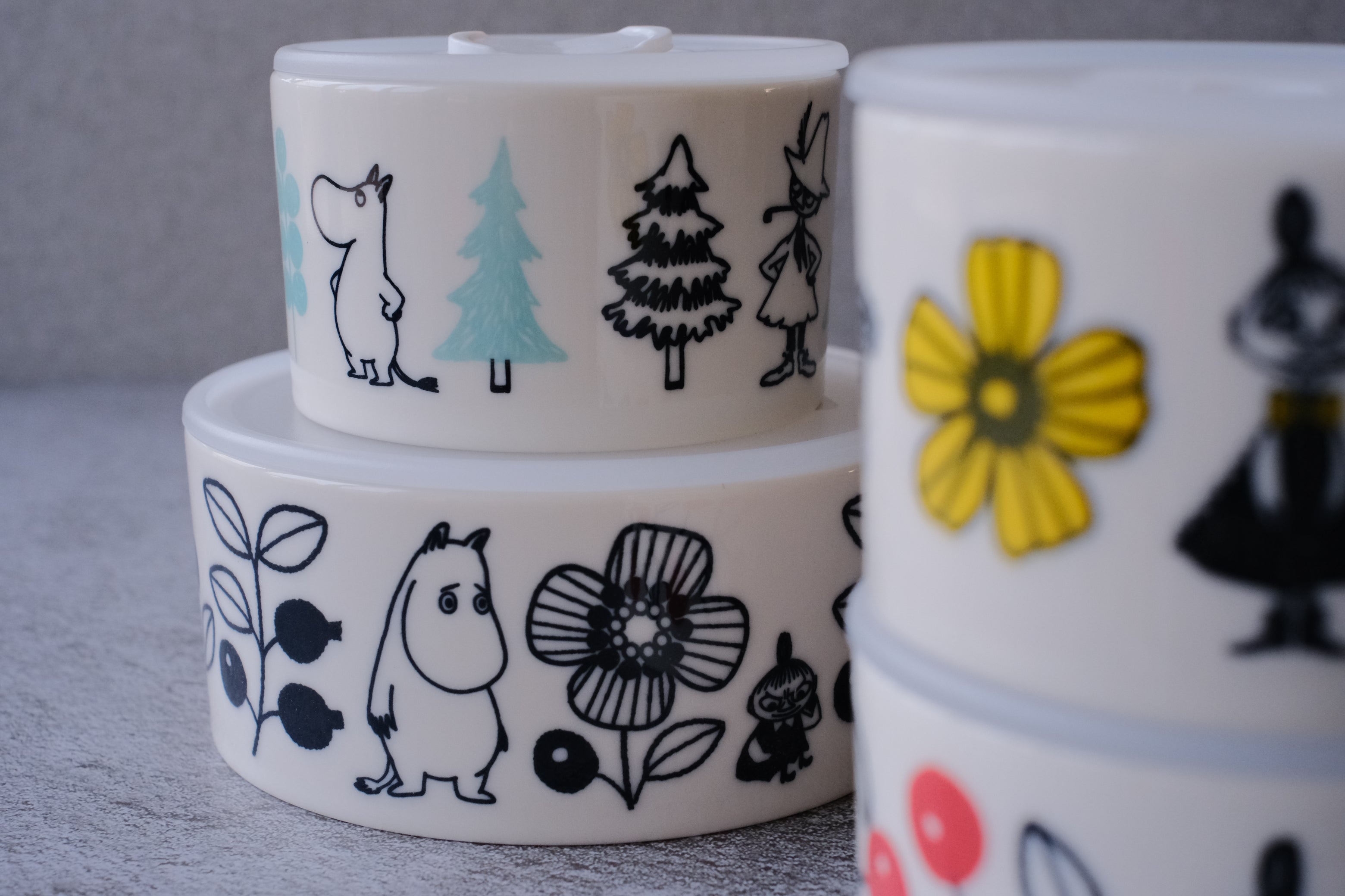 Yamaka Moomin Nordia 4 Piece Ceramic Airtight Storage Container/ Lunch Canister