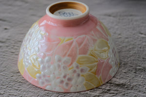 Sparkling Hydrangea Minoyaki Pair Rice Bowls