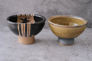 Minoyaki Oribe Course Ceramic High Neck Large Donburi Bowl