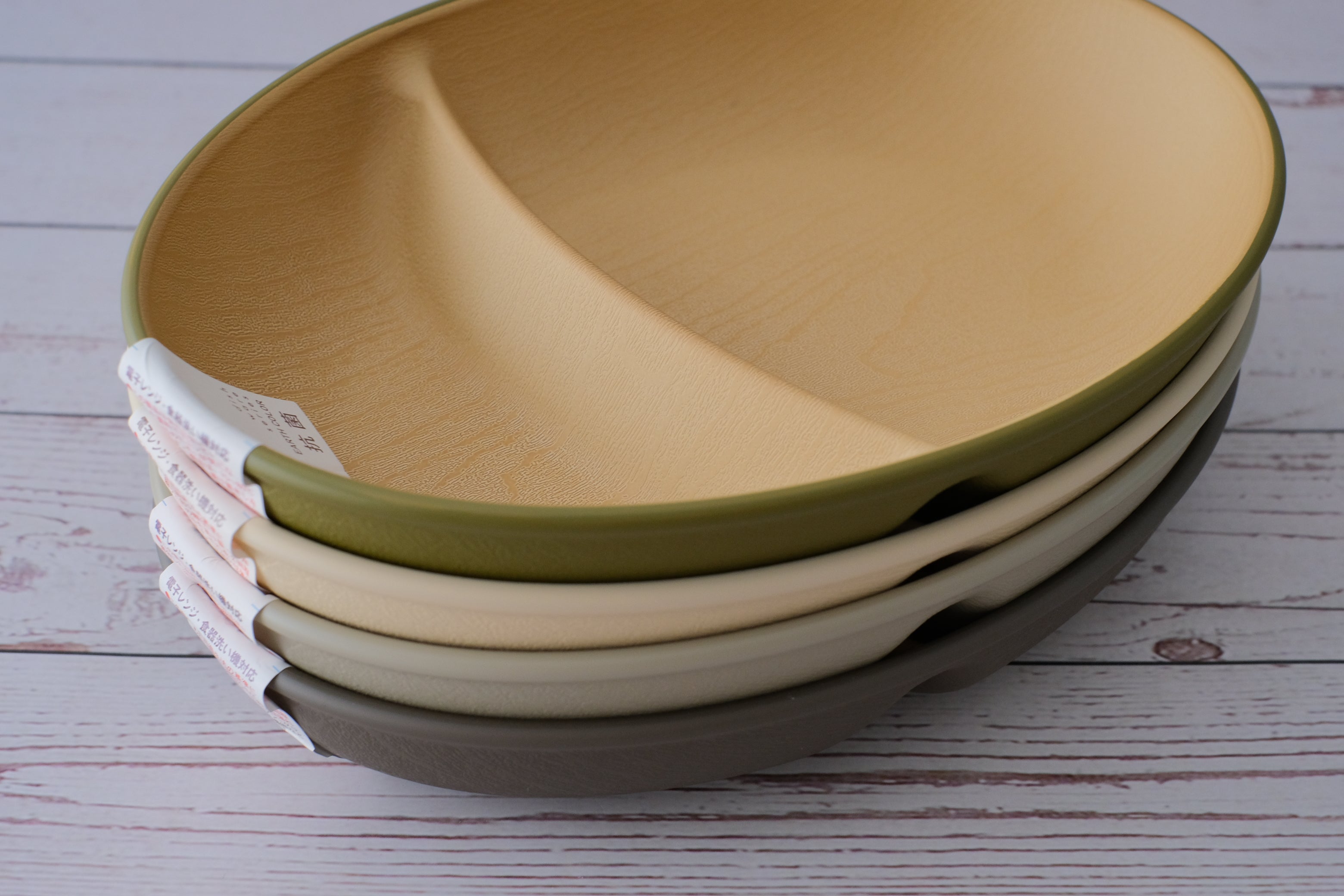 Earthcolour ABS Resin Partitioned Antibacterial Oval Plate