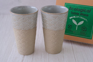 Mashiko Ware Unofu Ecological Pair Tumbler Cups