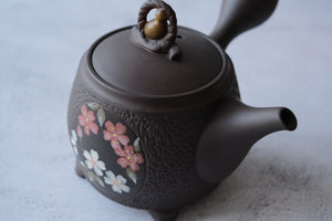 Tokoname Works Chikushun Square Frame Red Clay Teapot