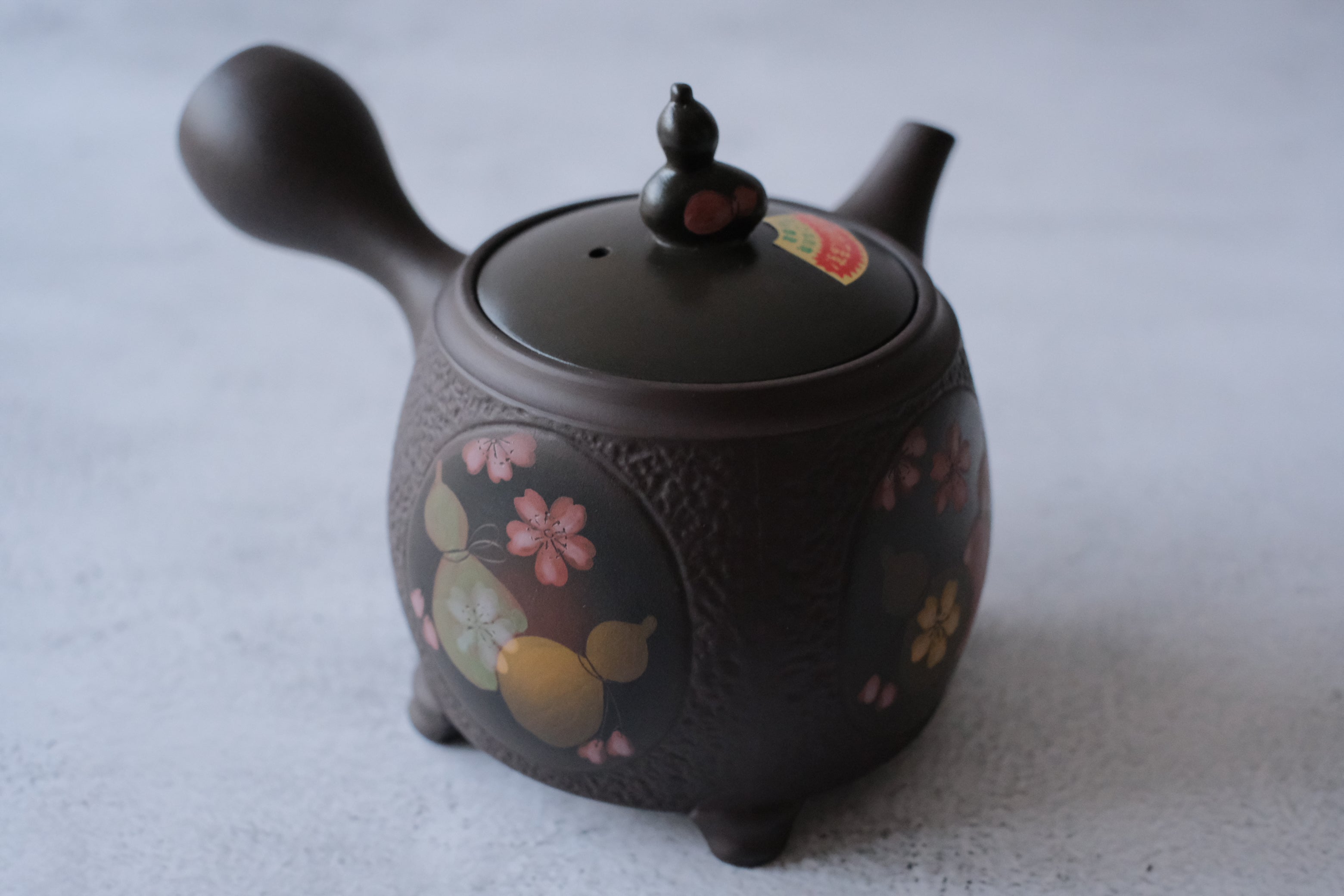 Tokoname Works Chikushun Square Frame Red Clay Teapot