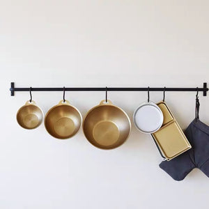 Hokuriku Alumi - Showa Retro 4 Piece Gold Aluminum Prep/ Mixing Bowl