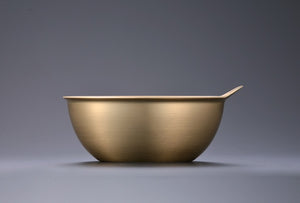 Hokuriku Alumi - Showa Retro 4 Piece Gold Aluminum Prep/ Mixing Bowl