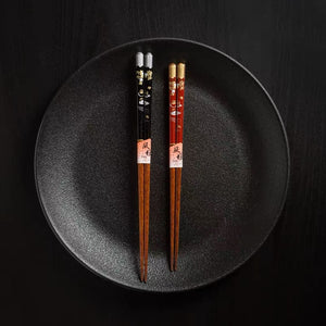 Premium Natural Wood Mandarin Ducks His & Hers Chopsticks Gift Set