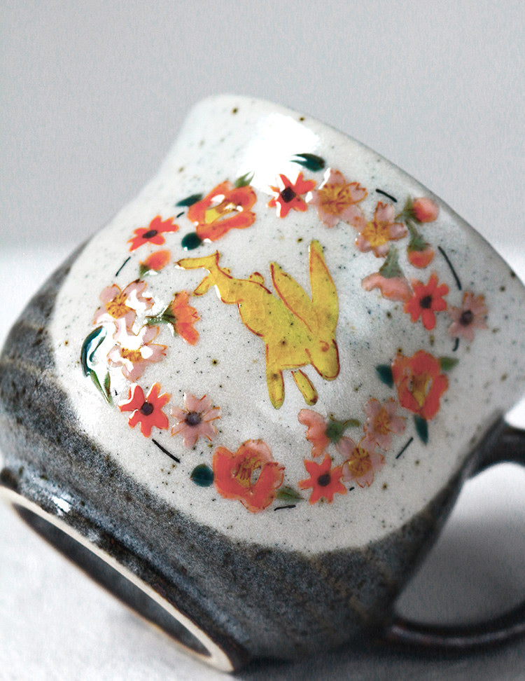 Kutaniyaki Marubun Pair Bunny Mugs
