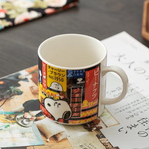 Vintage Peanuts Snoopy Japan Neon Nights Big City Mug Cups