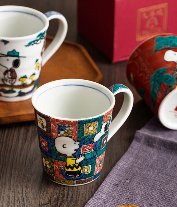 Peanuts Snoopy Japan Kutaniyaki Mug Cups