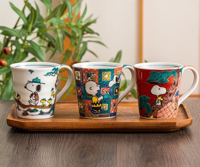 Peanuts Snoopy Japan Kutaniyaki Mug Cups