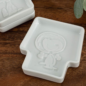 Vintage Peanuts Snoopy Japan 3 Piece Soy Sauce Dipping Dish