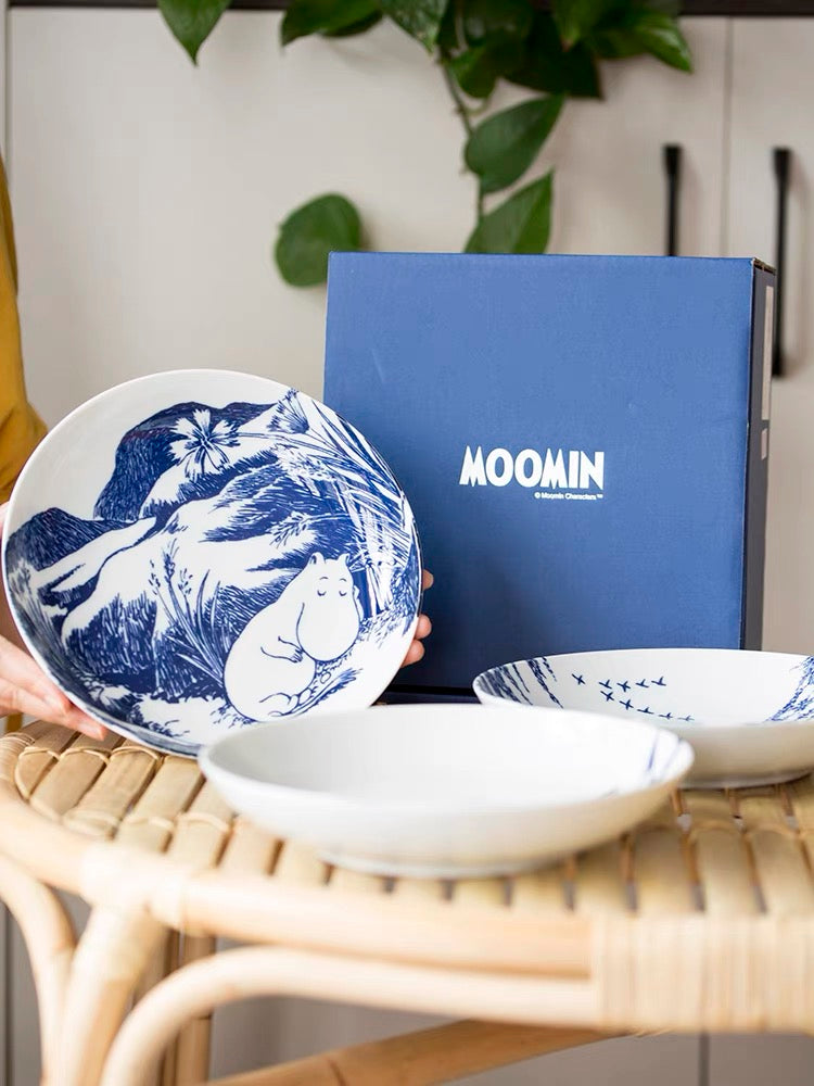 Moomin Indigo Tarina Sketch Pasta Plate Set