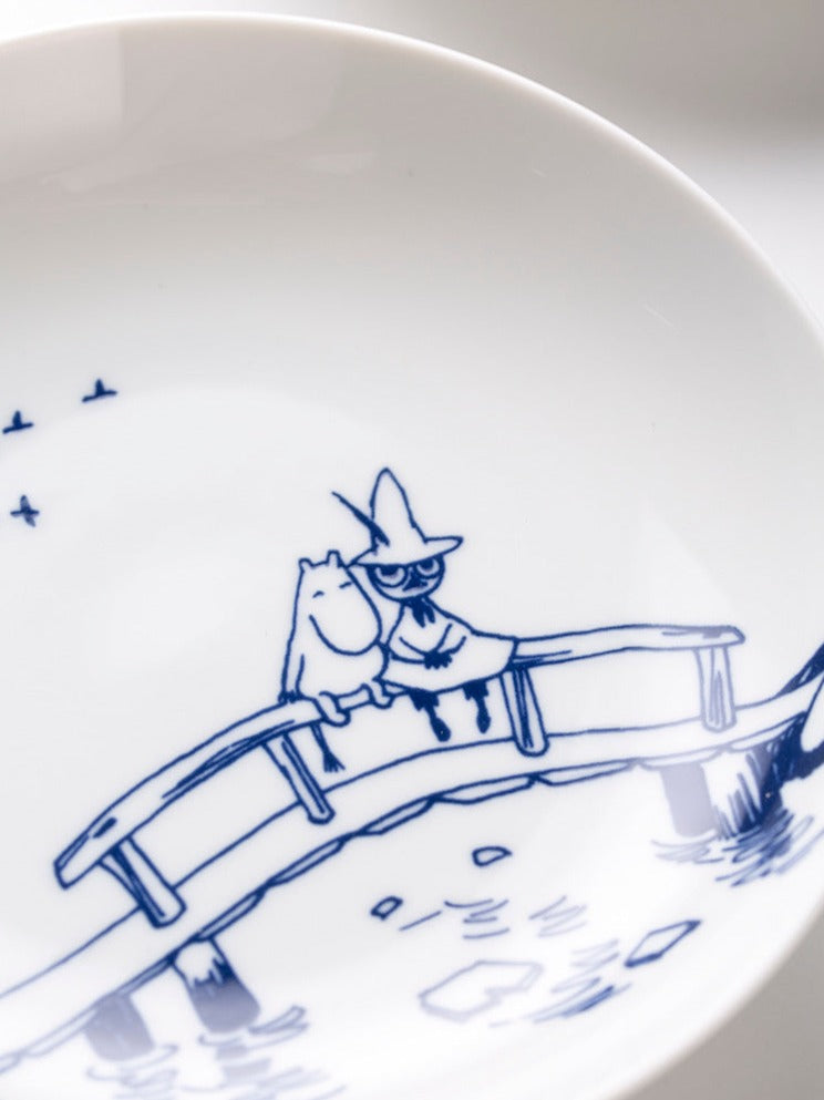 Moomin Indigo Tarina Sketch Pasta Plate Set