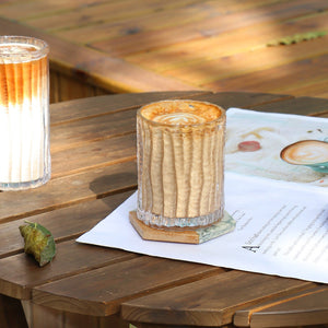 Textured Glass Tumbler - Great Waves