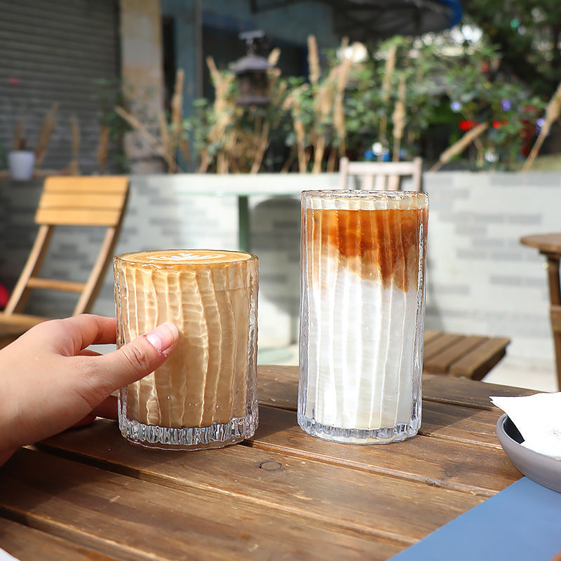 Textured Glass Tumbler - Great Waves