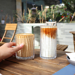 Textured Glass Tumbler - Great Waves