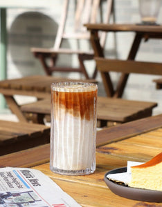 Textured Glass Tumbler - Great Waves