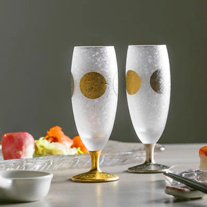 Aderia Jitsu-Getsu Sun & Moon Short Stem Champagne Glass Set