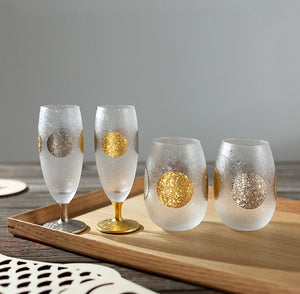 Gold Leopard Stemless Champagne Glass