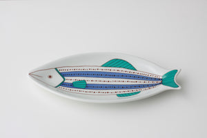 Harekutani Fish Plate - Blue Tail