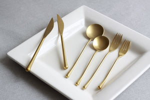 Stonewash Flatware Series - Aged Gold