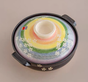 Maruyoshi Sakura Rainbow Bankoware Donabe Clay Pot